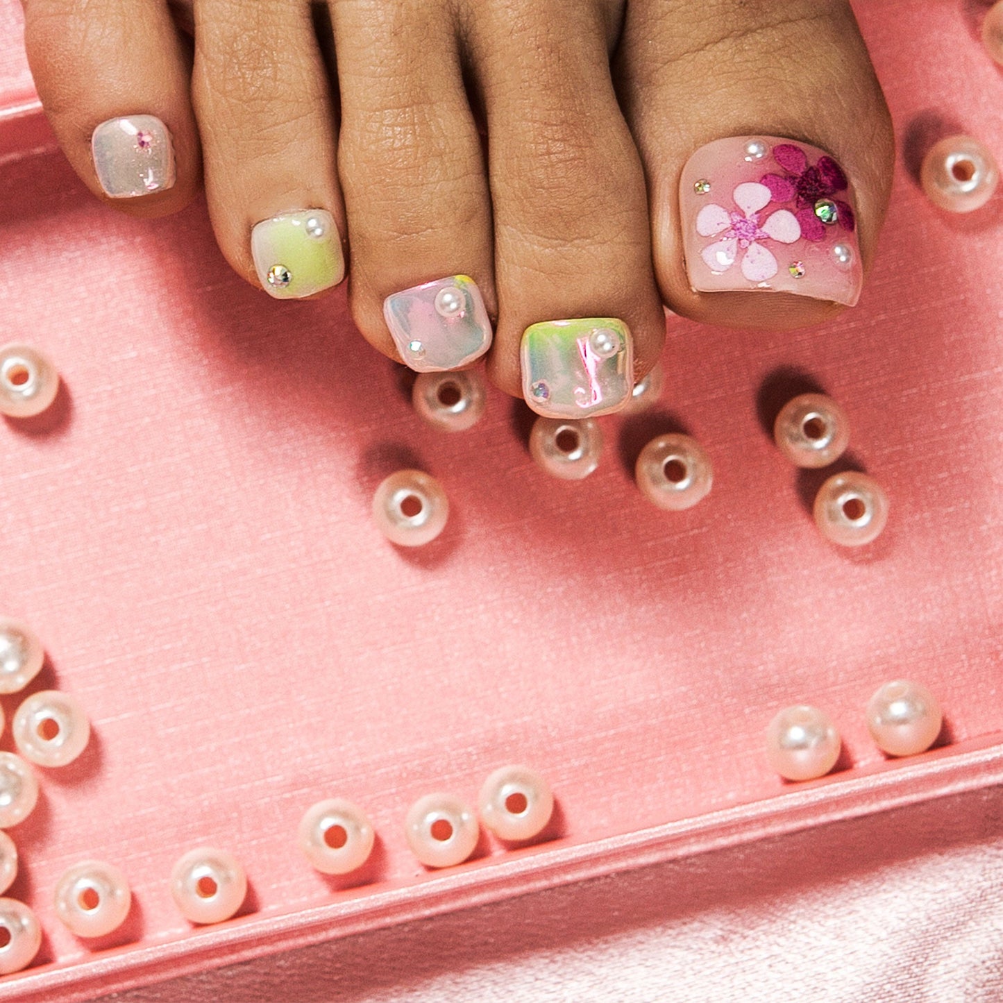 Floral Rhapsody T389 Toe Nails