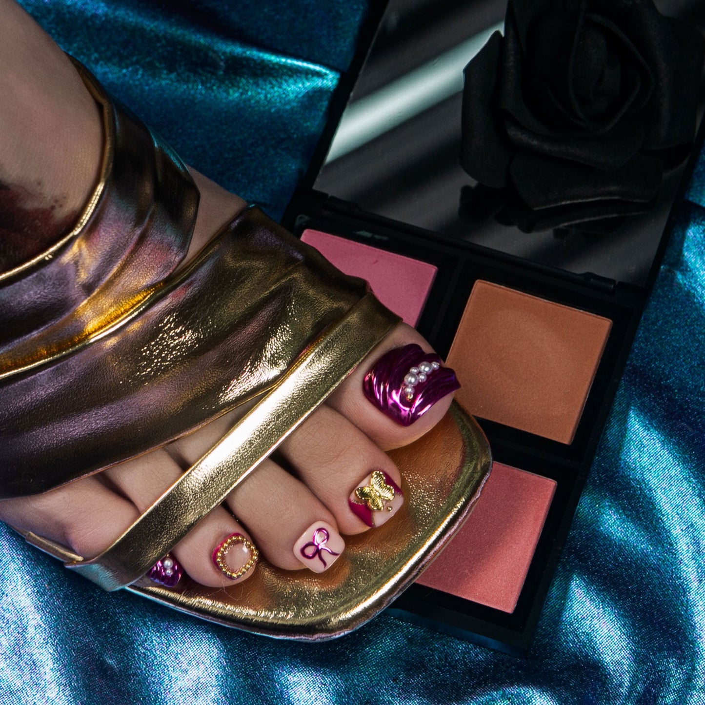 Fuchsia Wonderland T373 Toe Nails