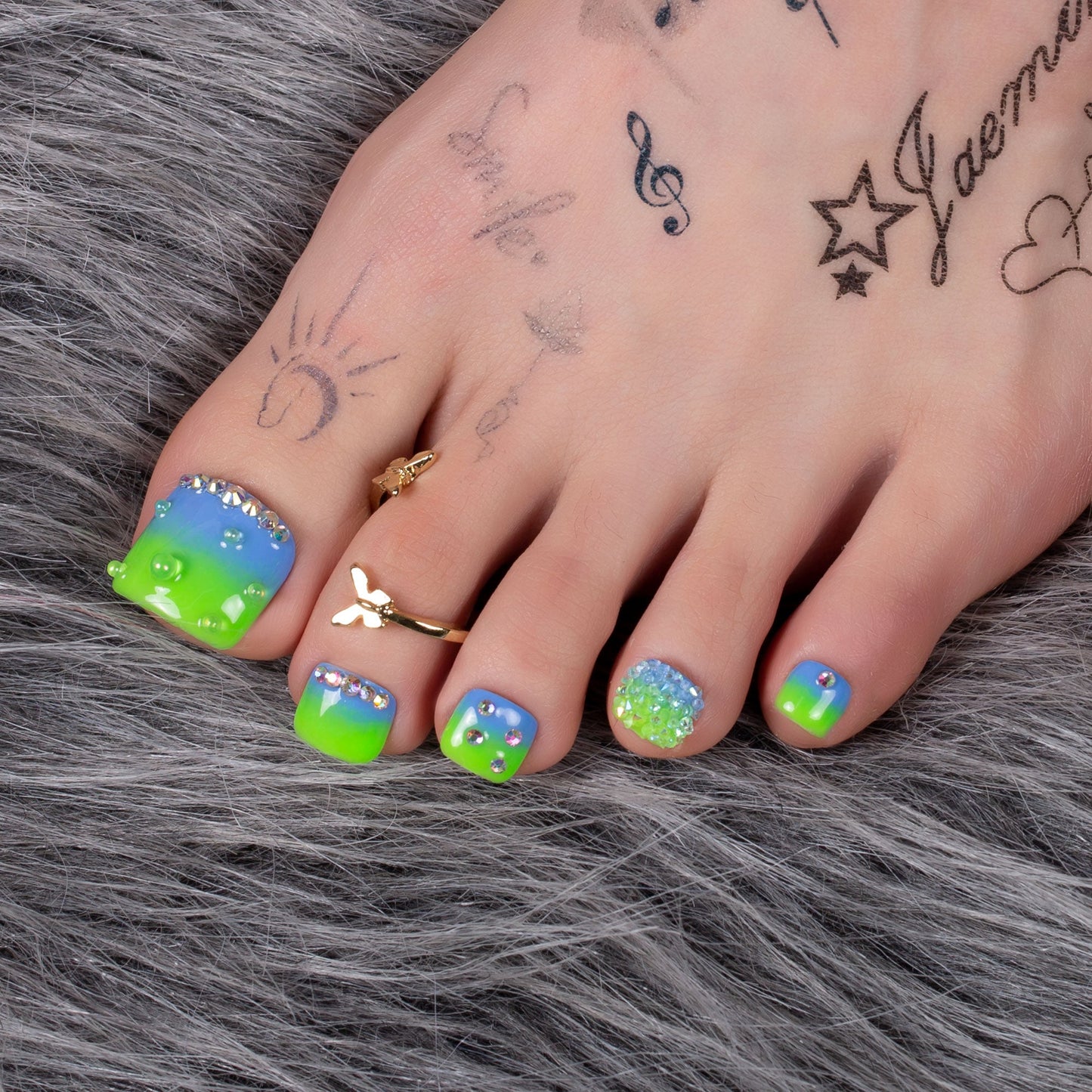 Dreamy Sky Luxury T69 Toe Nails