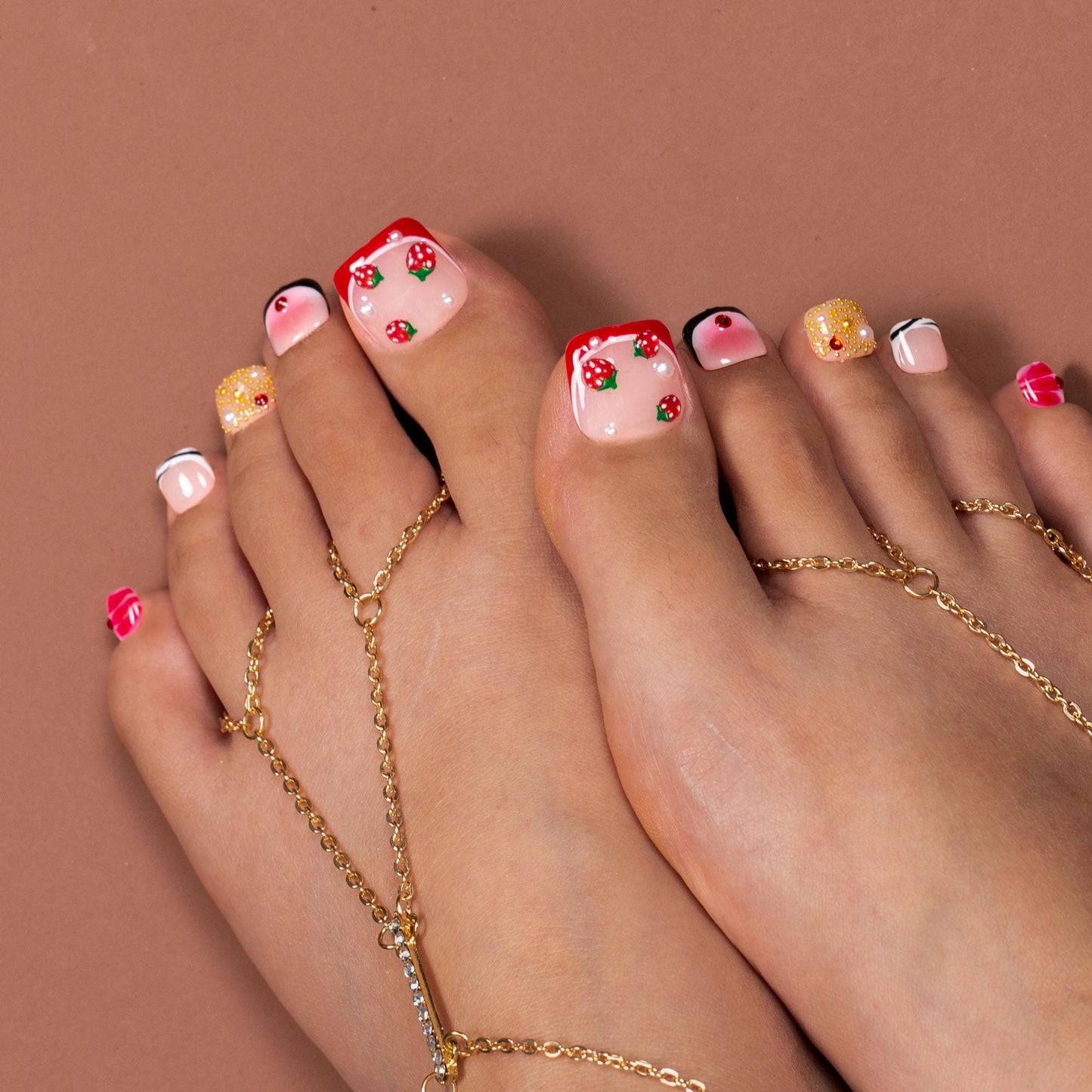 Eversweet Glitz T469 Toe Nails - 20Pcs Free Size