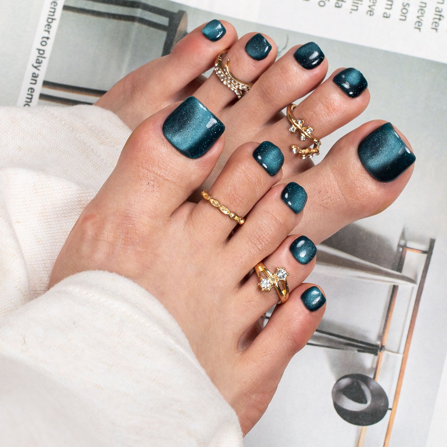 Blue Crush T522 Toe Nails - 20Pcs Free Size