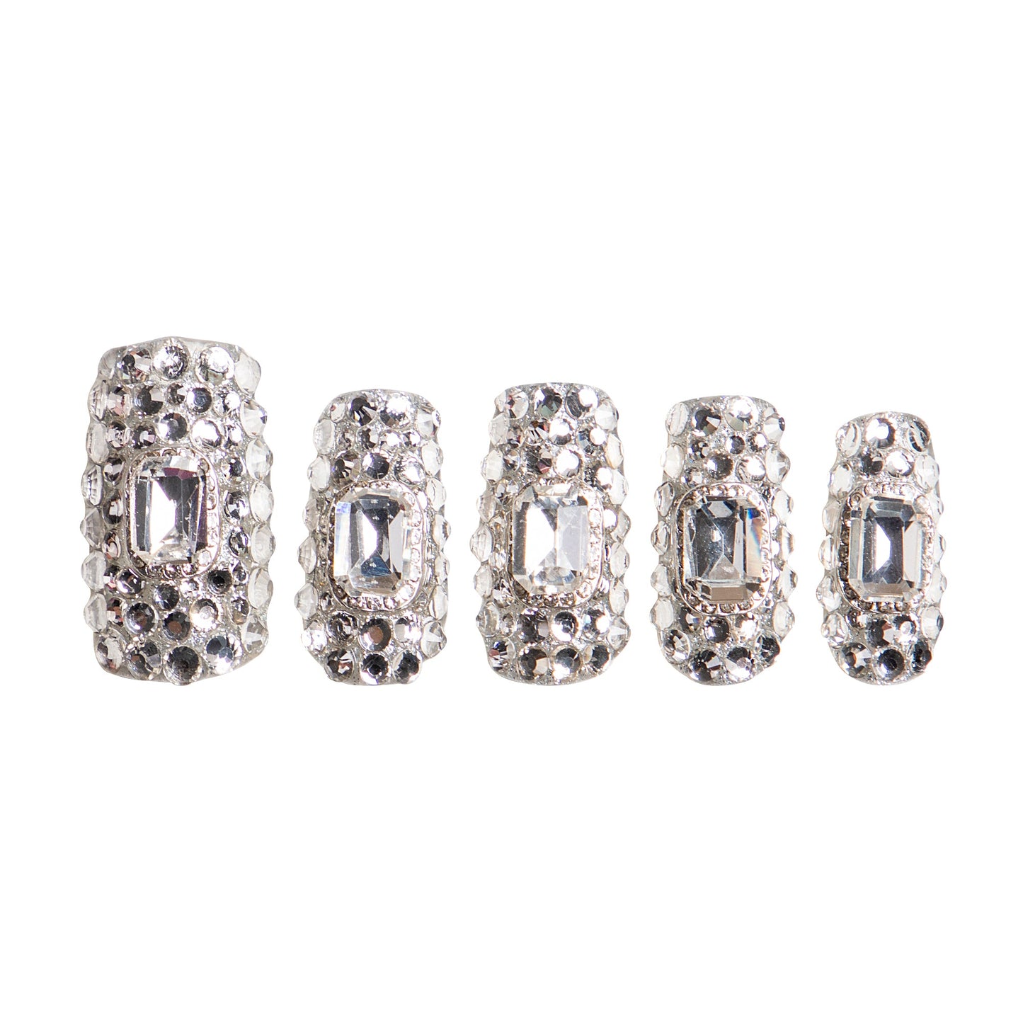 Silver Majesty Handmade Nails H212