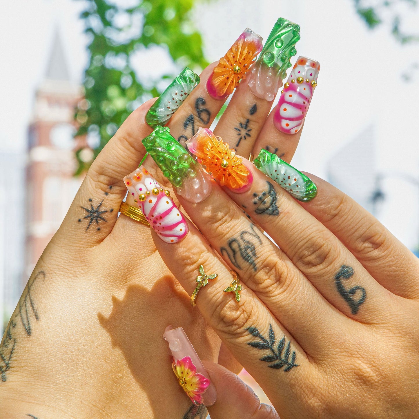 Sea Bloom Handmade Nails H544