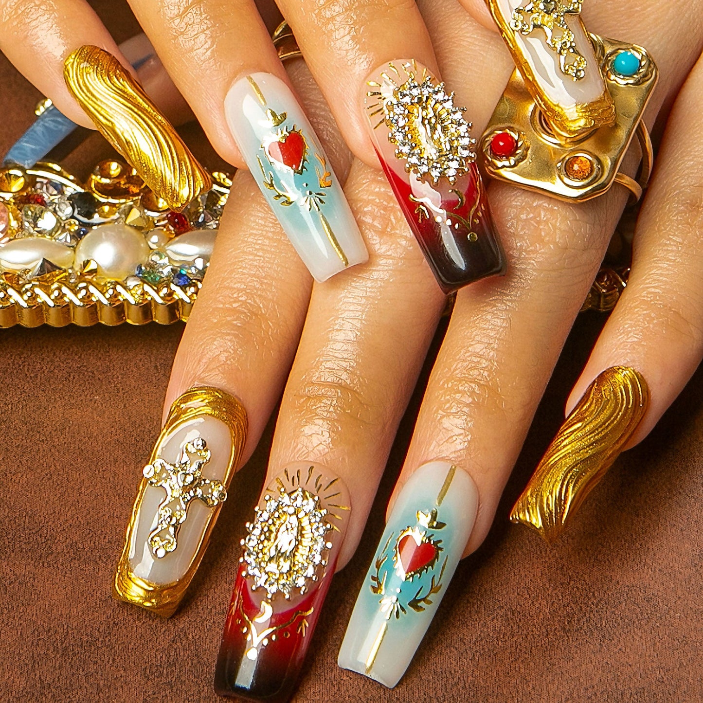 Crown of the Fairest Handmade Nails H491