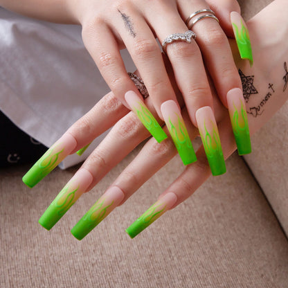 Neon Inferno Handmade Nails H443