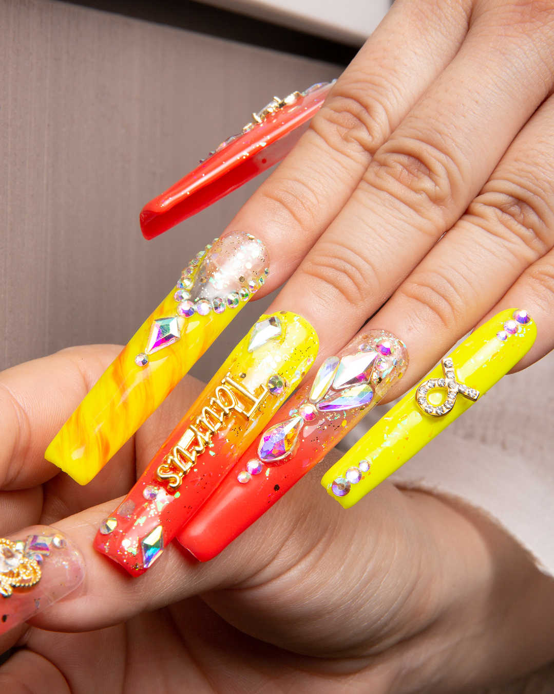 Taurus zodiac sign press on nails.