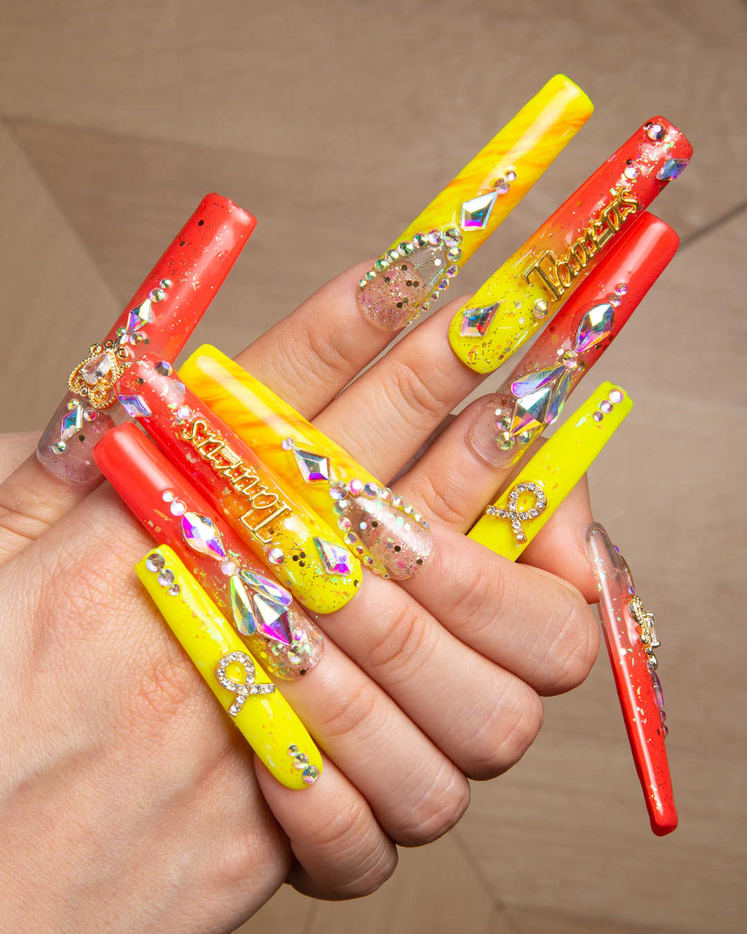 Taurus zodiac sign press on nails.