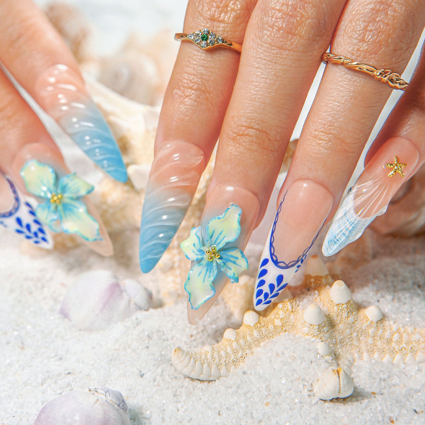 Summer Siren Handmade Nails H551