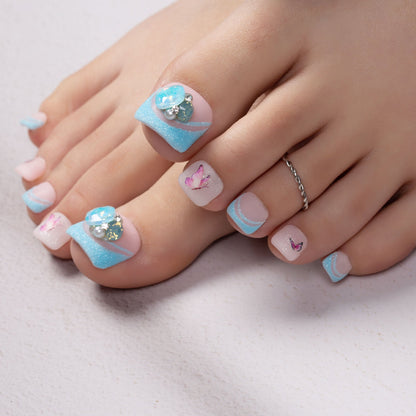 Sky Dance French Tip T282 Toe Nails