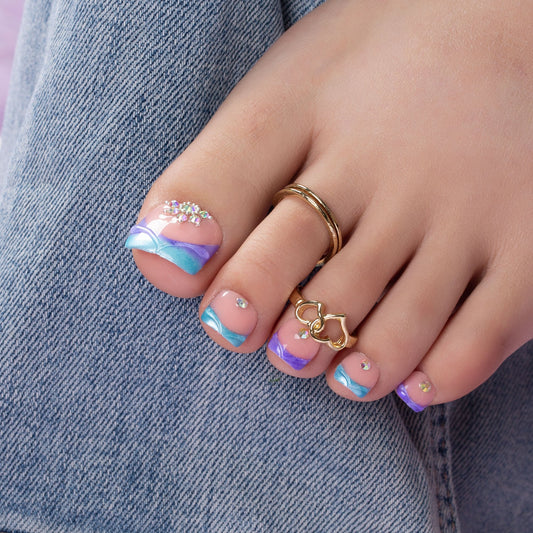 Mermaid Tail T44 Toe Nails