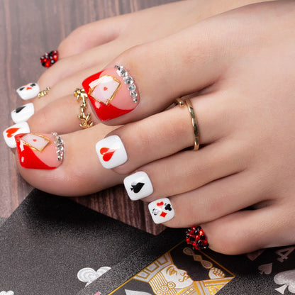 Poker Queen T102 Toe Nails