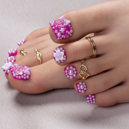 Purple Glow Magic T221 Toe Nails