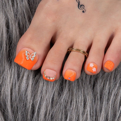 Citrus Bloom T209 Toe Nails