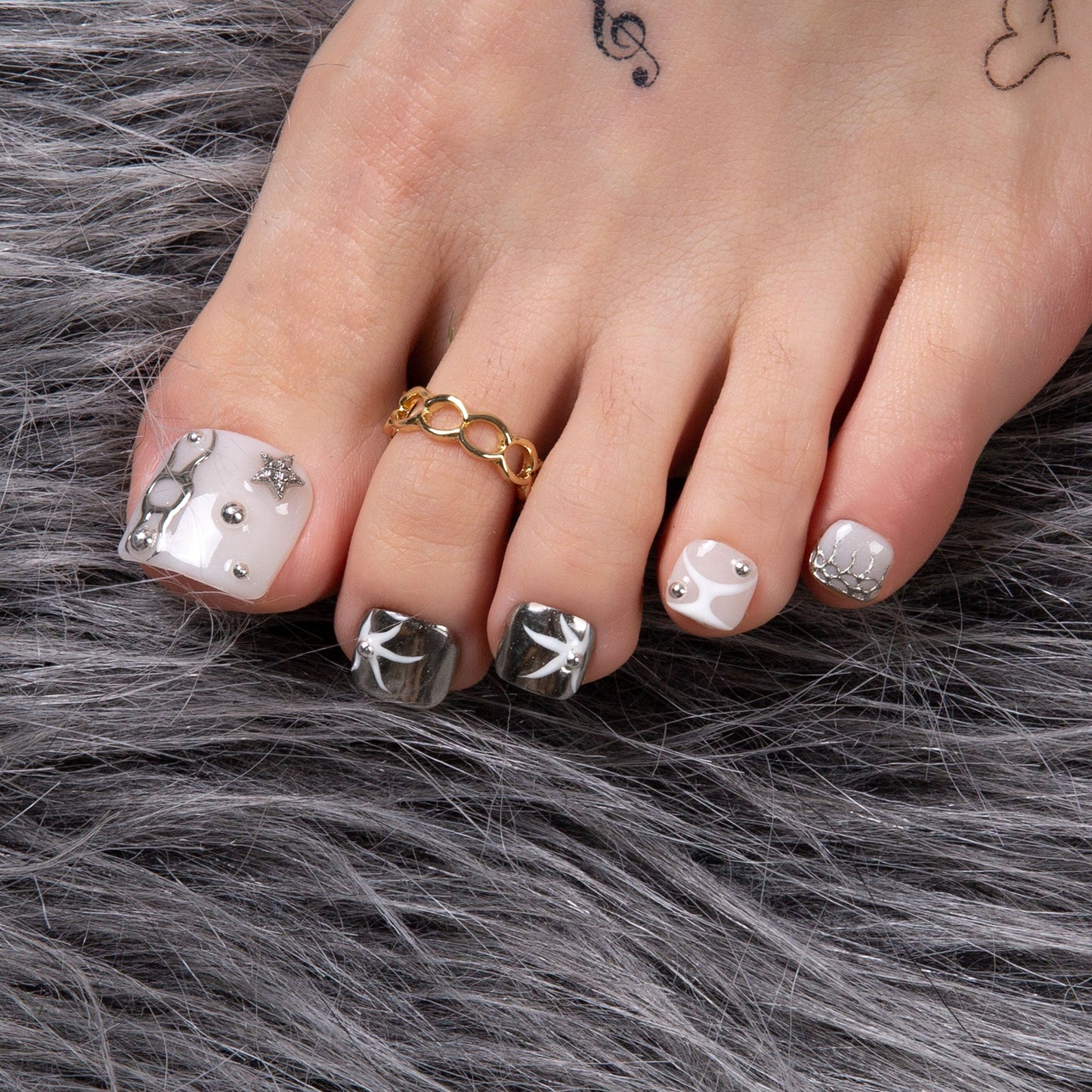 Frozen Star T318 Toe Nails