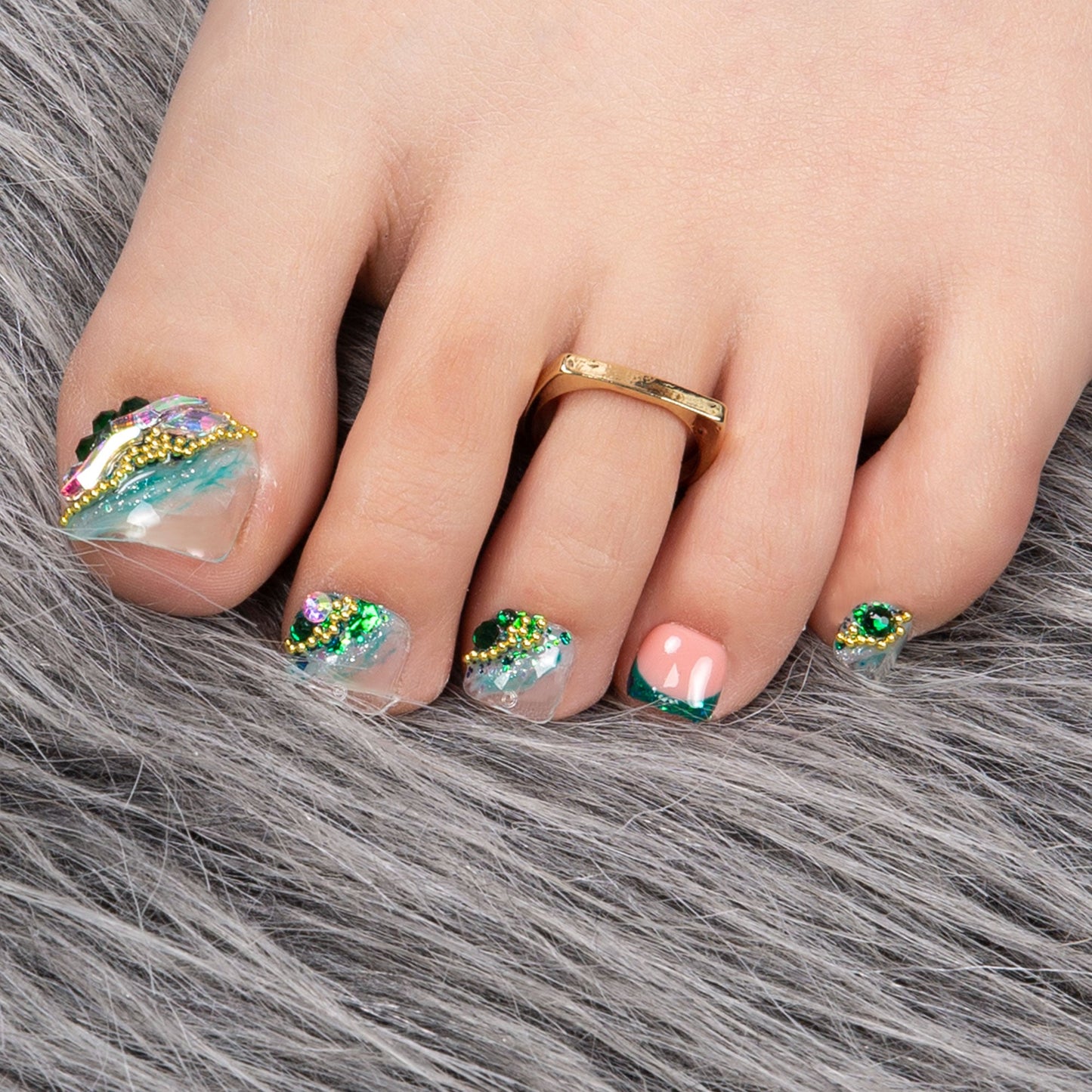 Sagittarius T171 Toe Nails