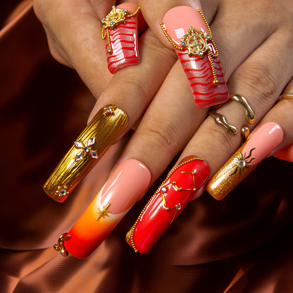 Leo’s Golden Hour Handmade Nails H593