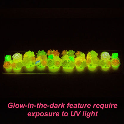 Glow Magic Yellow Handmade Nails GLOW IN THE DARK H220