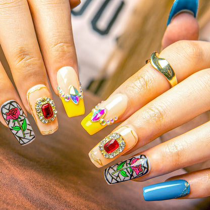 Once Upon a Rose Handmade Nails H453