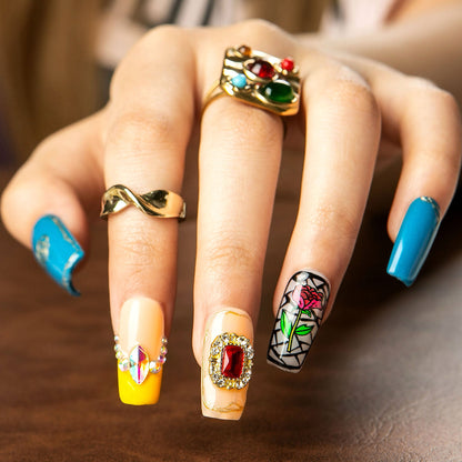 Once Upon a Rose Handmade Nails H453