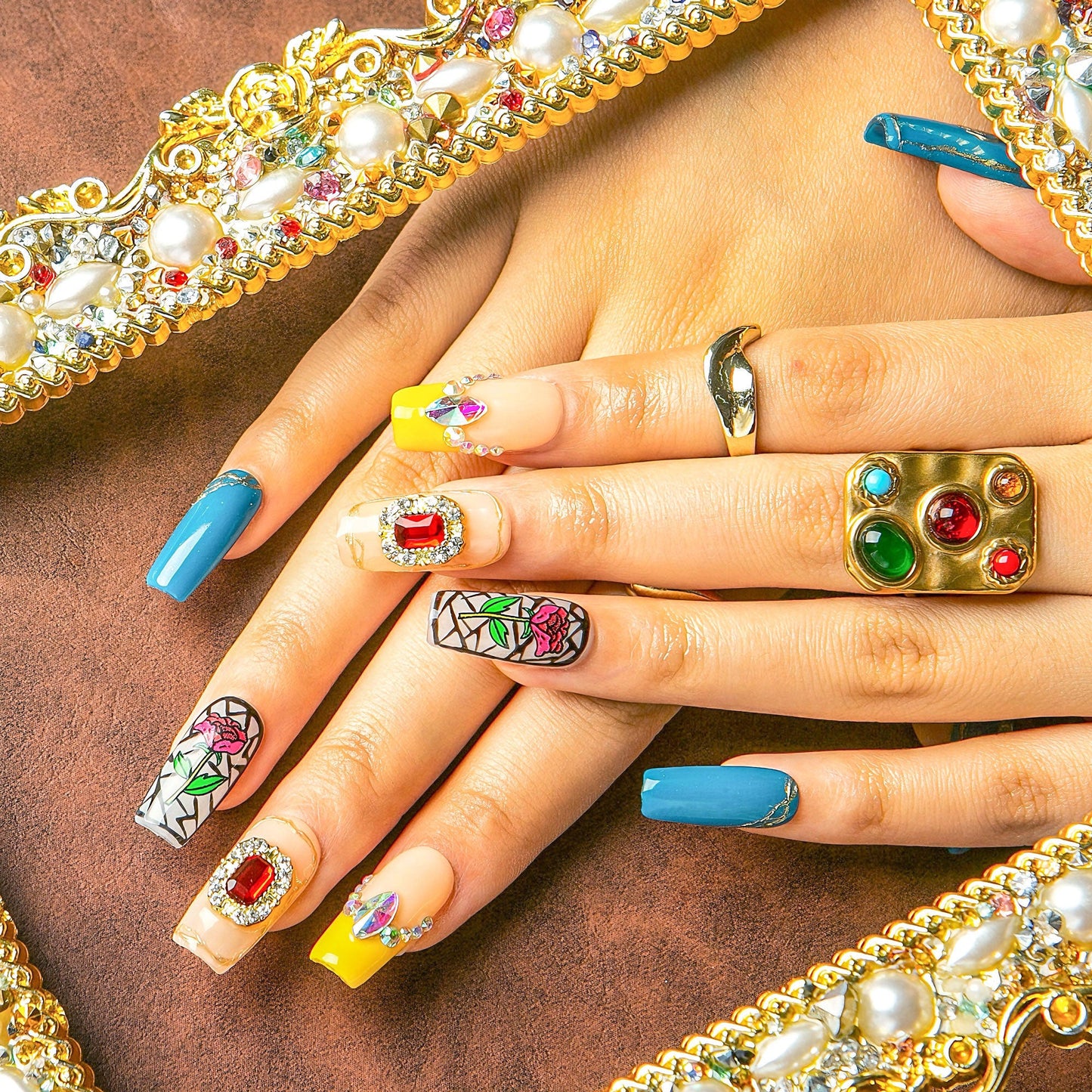 Once Upon a Rose Handmade Nails H453