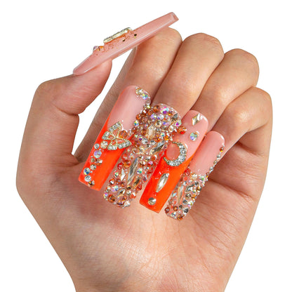 Neon Moon Cancer Handmade Nails H590