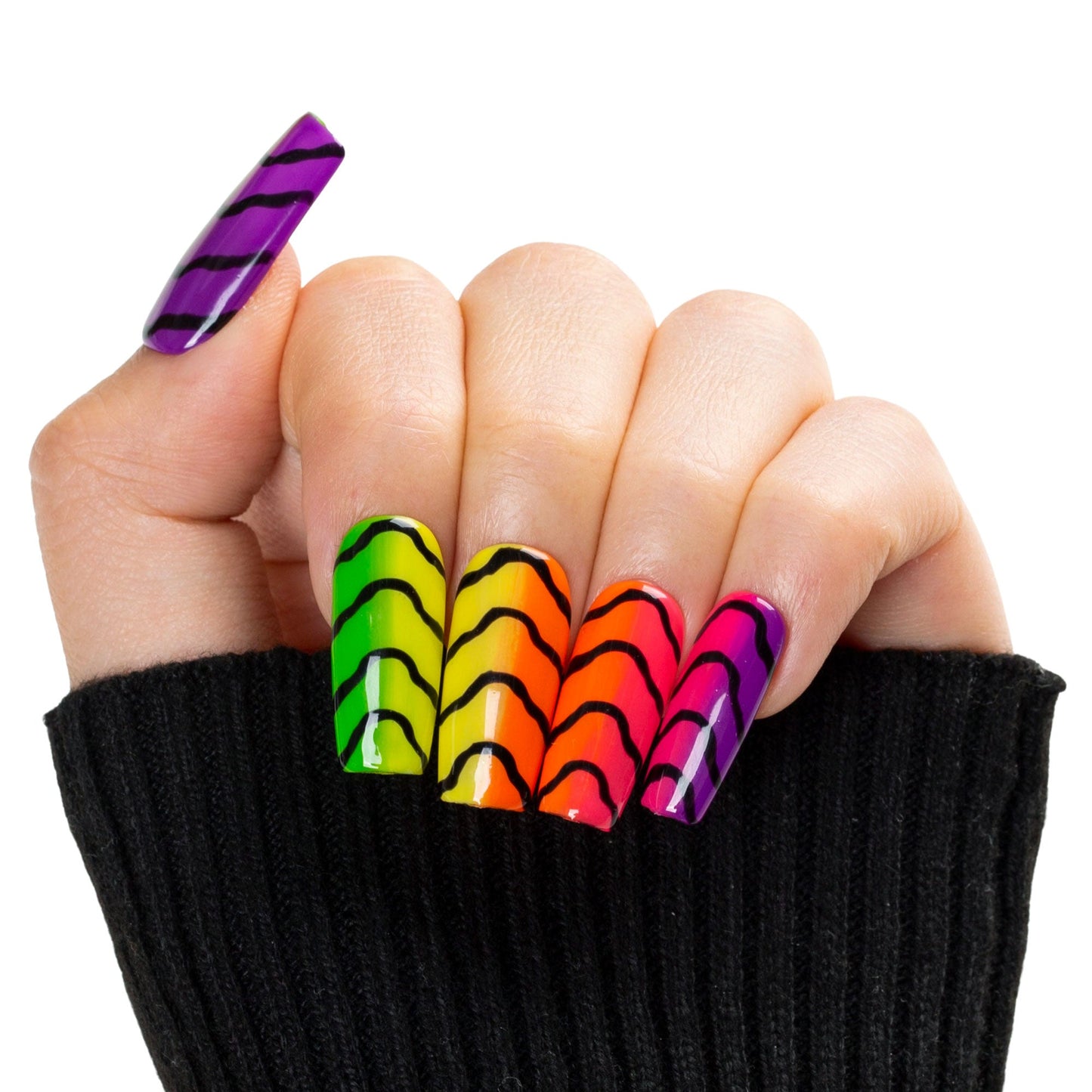 Neon Scales Handmade Nails H517