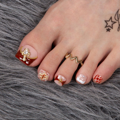 Vintage Boho Chic T365 Toe Nails