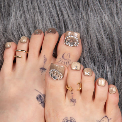 Shine Bright Like a Diamond T06 Toe Nails