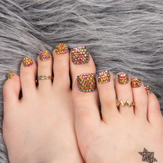 Classic Radiant Rhinestone T149 Toe Nails