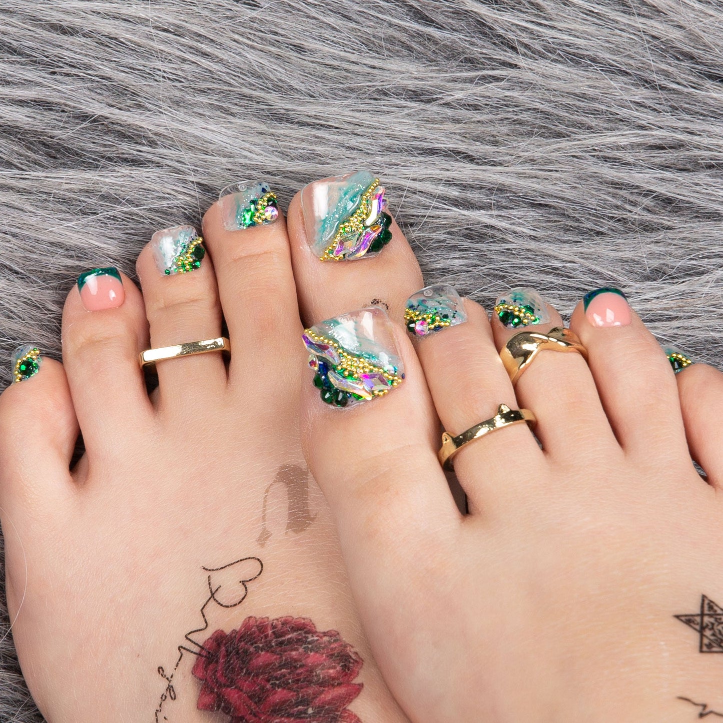 Sagittarius T171 Toe Nails