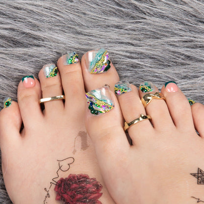 Sagittarius T171 Toe Nails