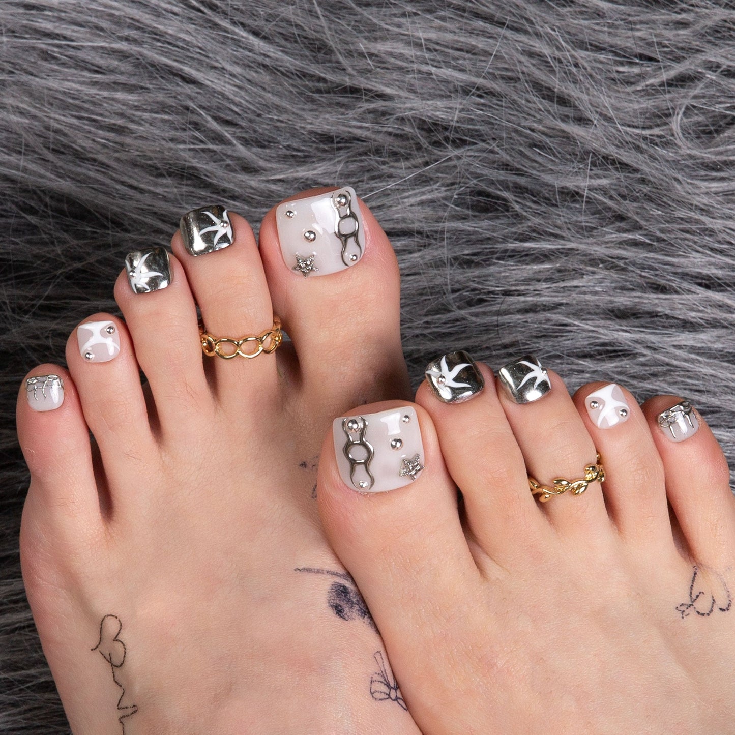 Frozen Star T318 Toe Nails