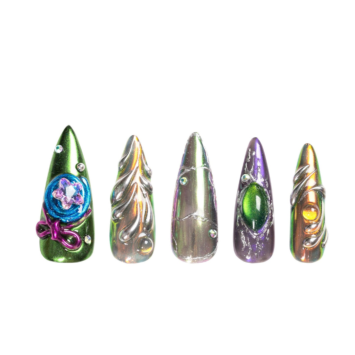 Chrome Couture Stellar Muse Handmade Nails H463