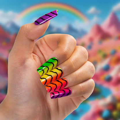 Neon Scales Handmade Nails H517