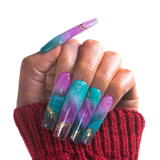 Mystic Amethyst Handmade Nails H450