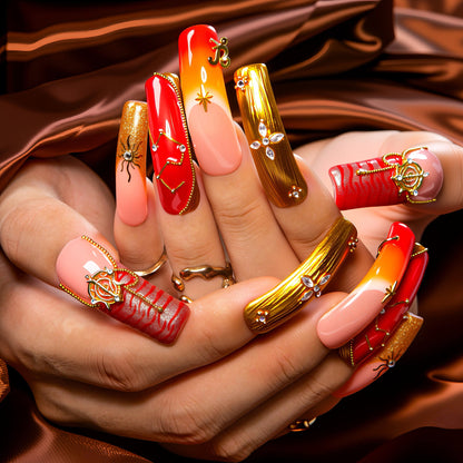 Leo’s Golden Hour Handmade Nails H593
