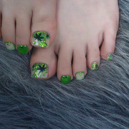Emerald Haze T429 Toe Nails