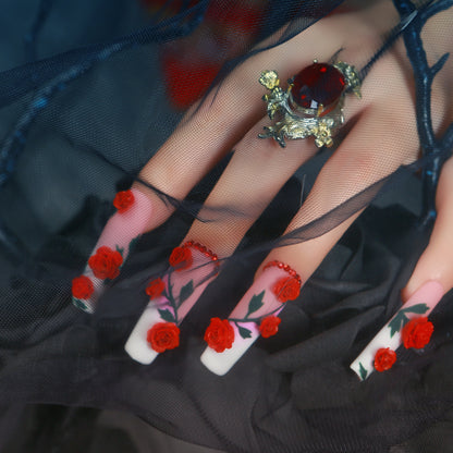 Vintage Elegance Handmade Nails H452