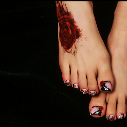 Scarlet Noir T451 Toe Nails