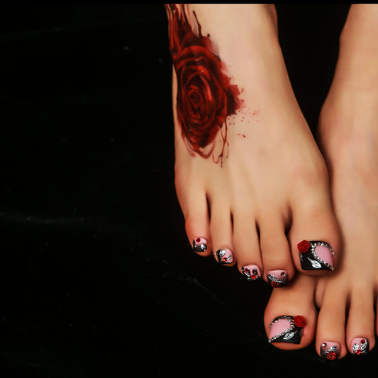 Scarlet Noir T451 Toe Nails