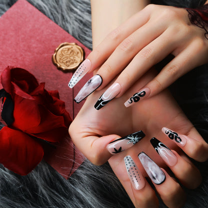 Midnight strain Handmade Nails H428