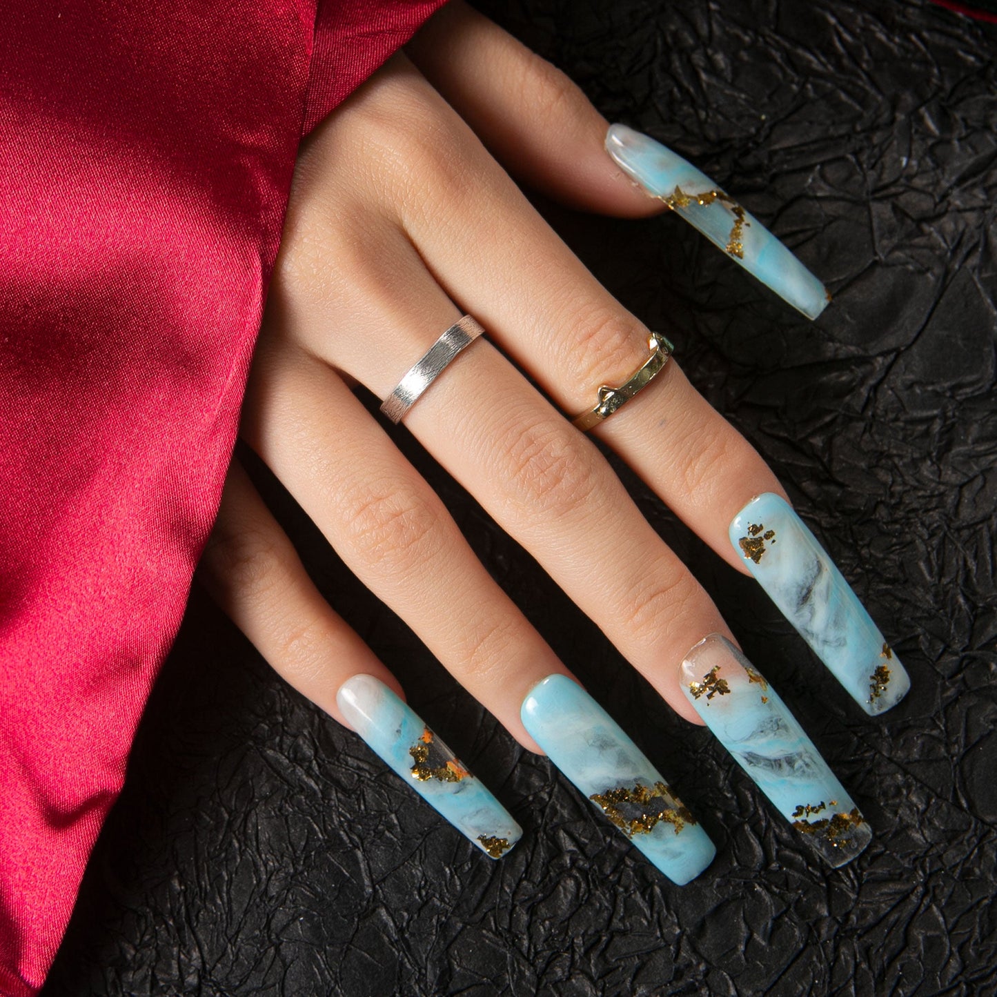 Celestial Sky Handmade Nails H449