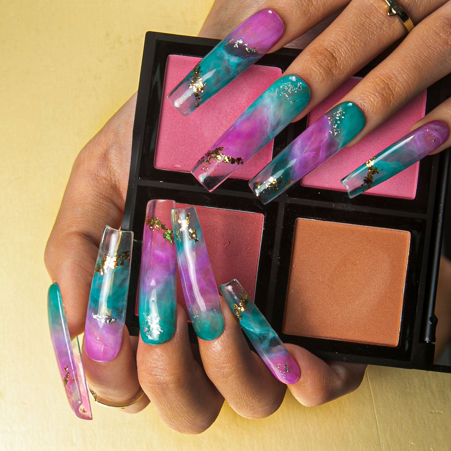 Mystic Amethyst Handmade Nails H450