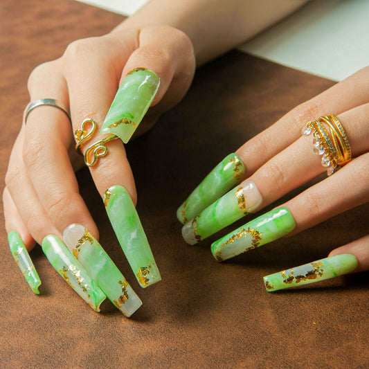 Imperial Jade Handmade Nails H445