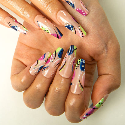 Summer Romance Handmade Nails H473