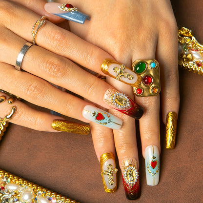 Crown of the Fairest Handmade Nails H491