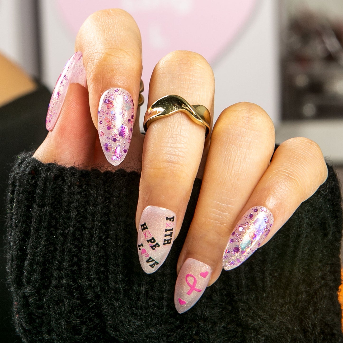 Full of Hope Handmade Nails H484