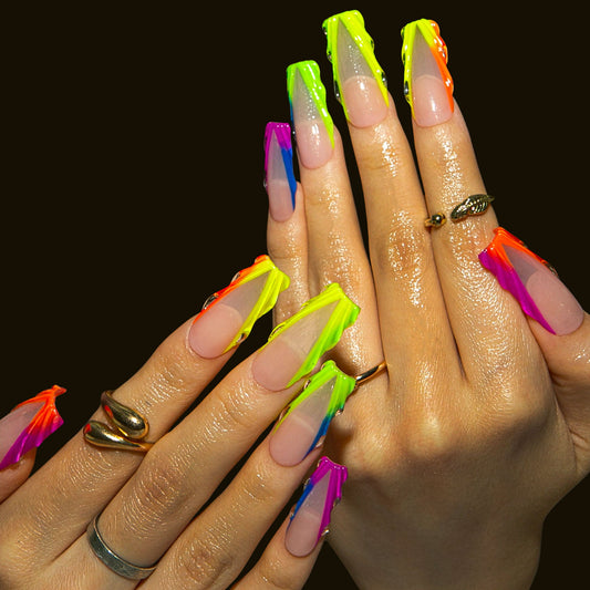 Rainbow Dream Handmade Nails H479