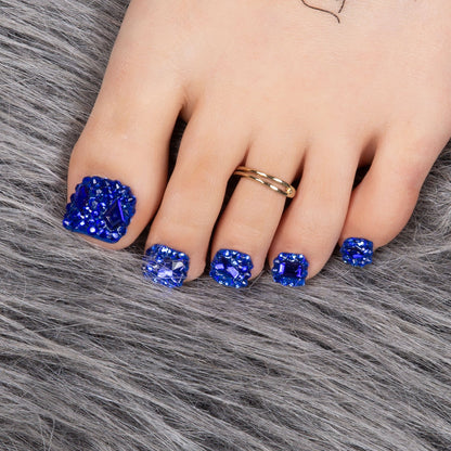 Deep Sea Classic Rhinestone T75 Toe Nails