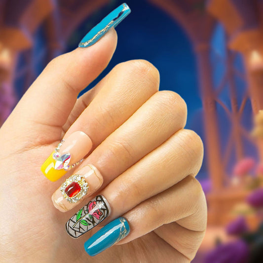 Once Upon a Rose Handmade Nails H453